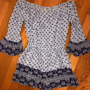 SMALL off the shoulder romper!